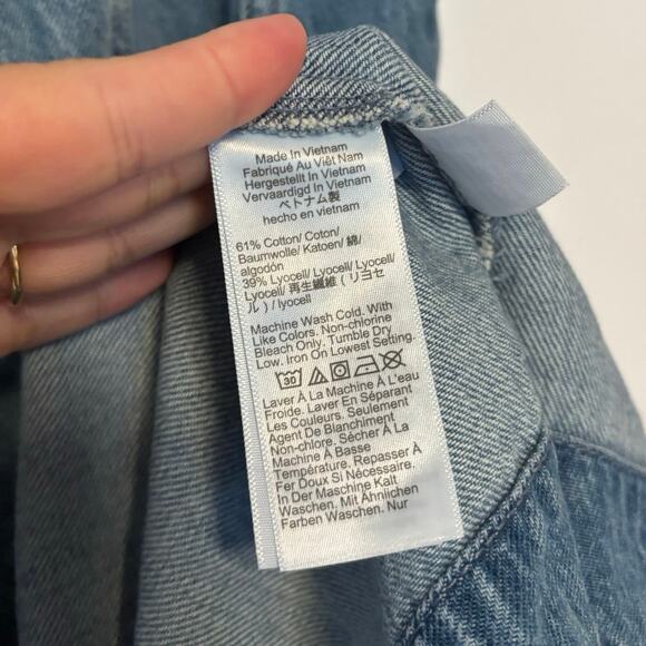 NWT Madewell Circle Mini Dress: Airy Denim Edition Ashbury Wash Size Small - Picture 7 of 9